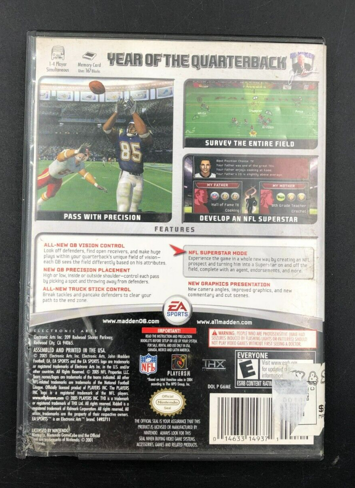 Madden NFL 06 Nintendo GameCube w/ Manual