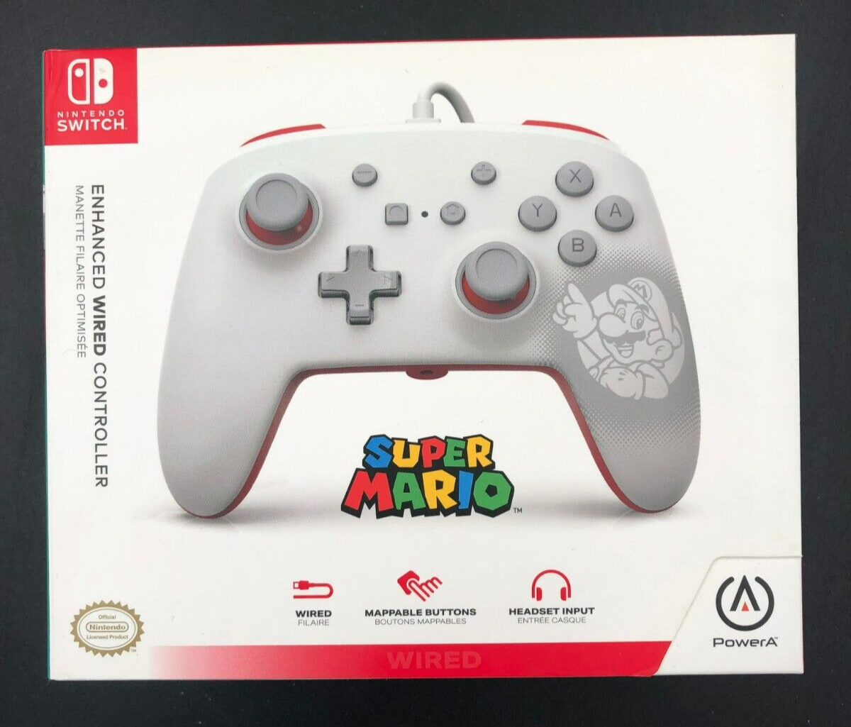 Nintendo Switch Enhanced Wired Controller - Super Mario - NEW