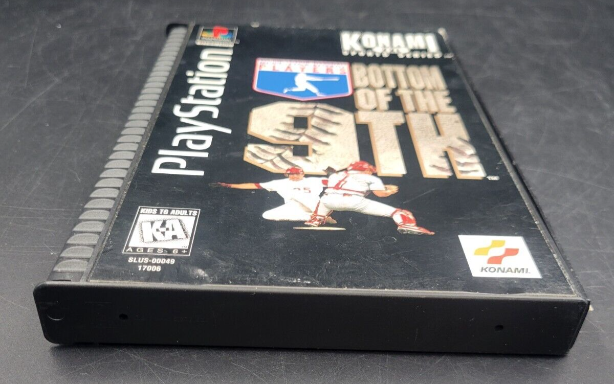 PLAYSTATION 1 - LONG BOX GAME: MLB BOTTOM OF THE 9TH  *USED, SEE PICS & DETAIL*