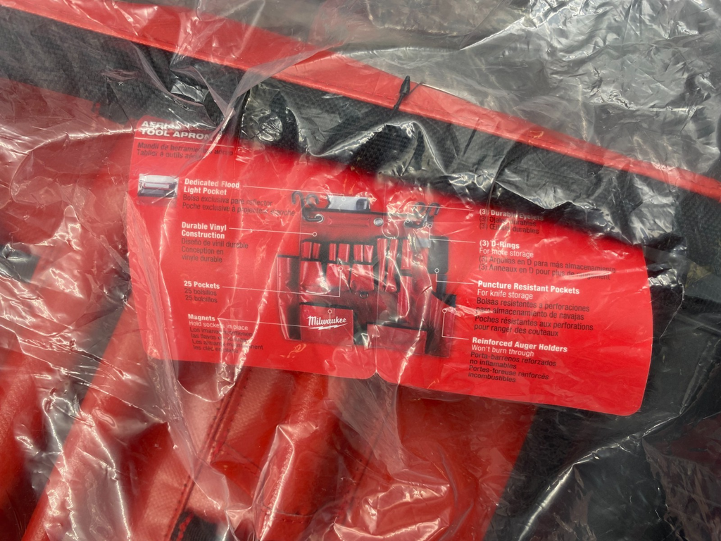 Milwaukee 48-22-8290N Linemans Aerial Tool Apron Vinyl 25 Pockets (Red) - NEW