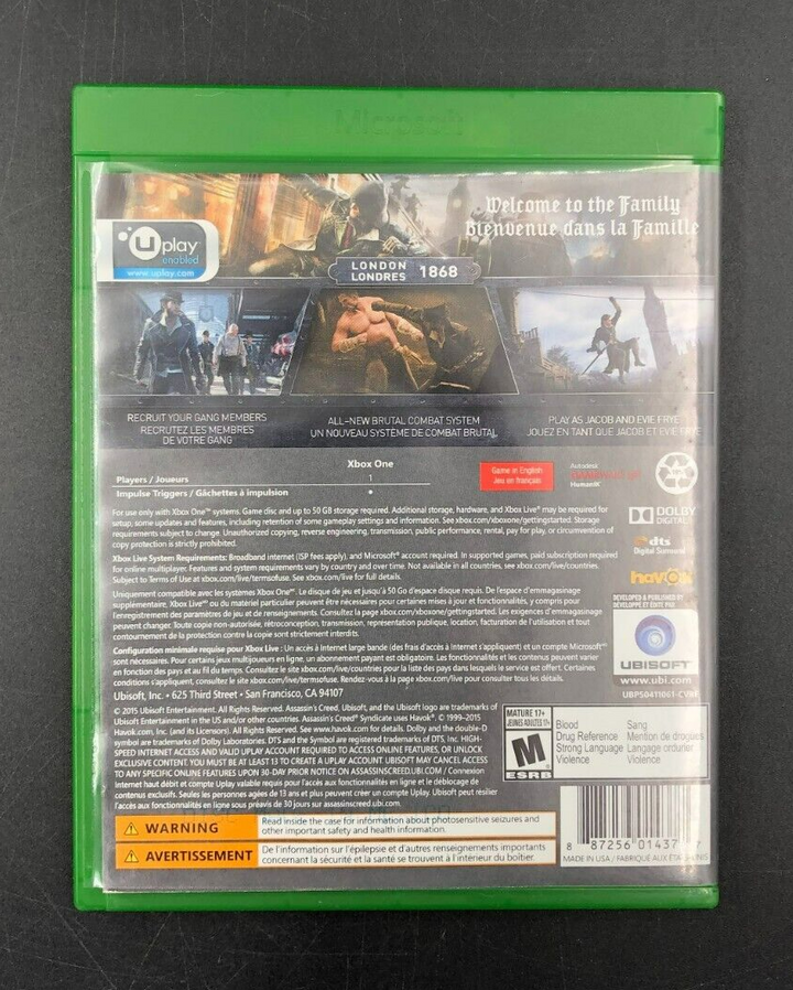 Assassin's Creed Syndicate XBOX ONE