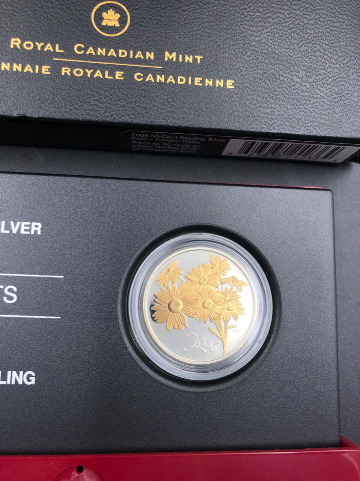 2006 50-Cent Sterling Silver Coin - Golden Daisy