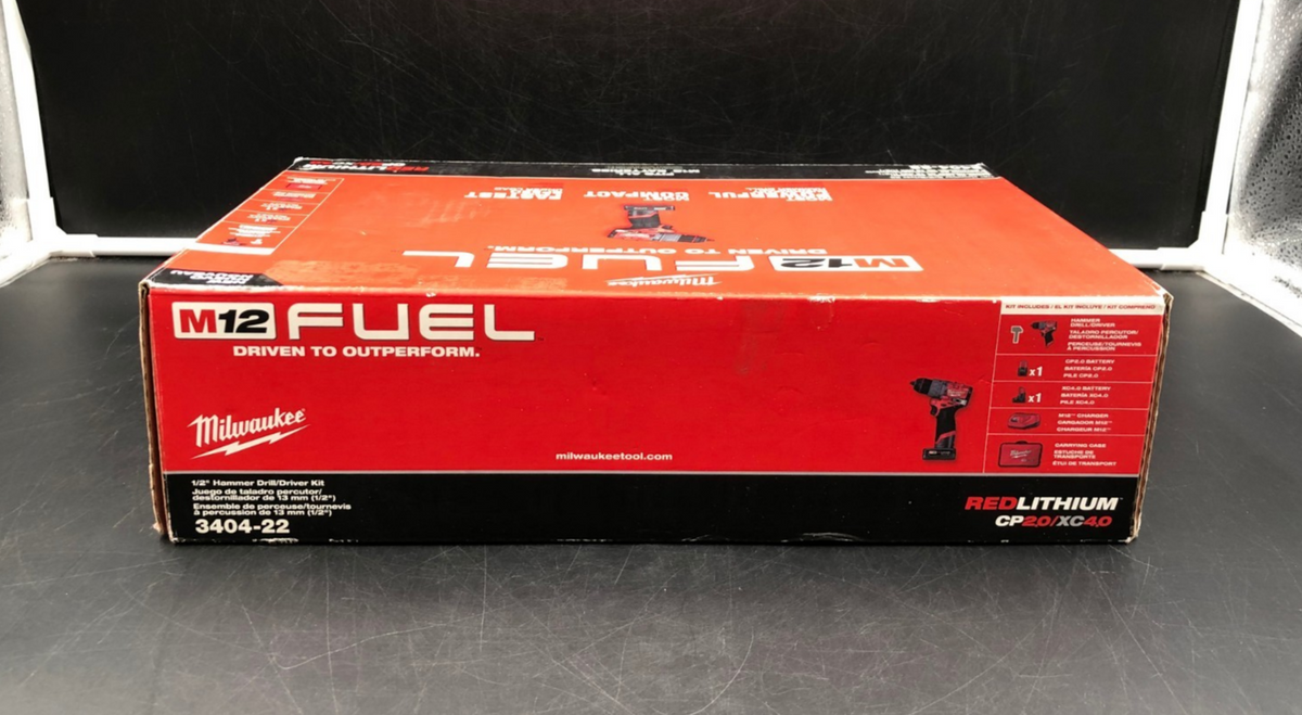 Milwaukee 3404-22 M12 Fuel 1/2" Hammer Drill/Driver Kit - NEW OPEN BOX