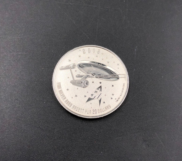 2016 $20 Star Trek Enterprise Fine Silver 9999 Canada 20 Dollars Elizabeth II