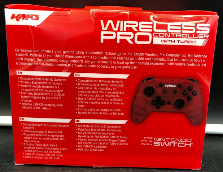 KMD Wireless PRO Controller with Turbo For NINTENDO SWITCH *BRAND NEW, SEALED*