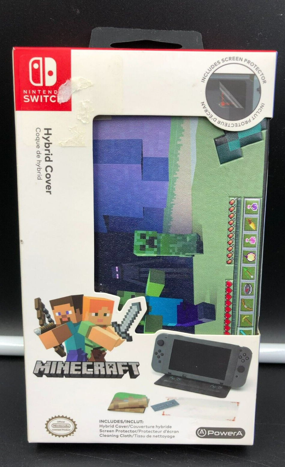 POWERA Nintendo Switch MINECRAFT Hybrid Cover *BRAND NEW, SEALED*