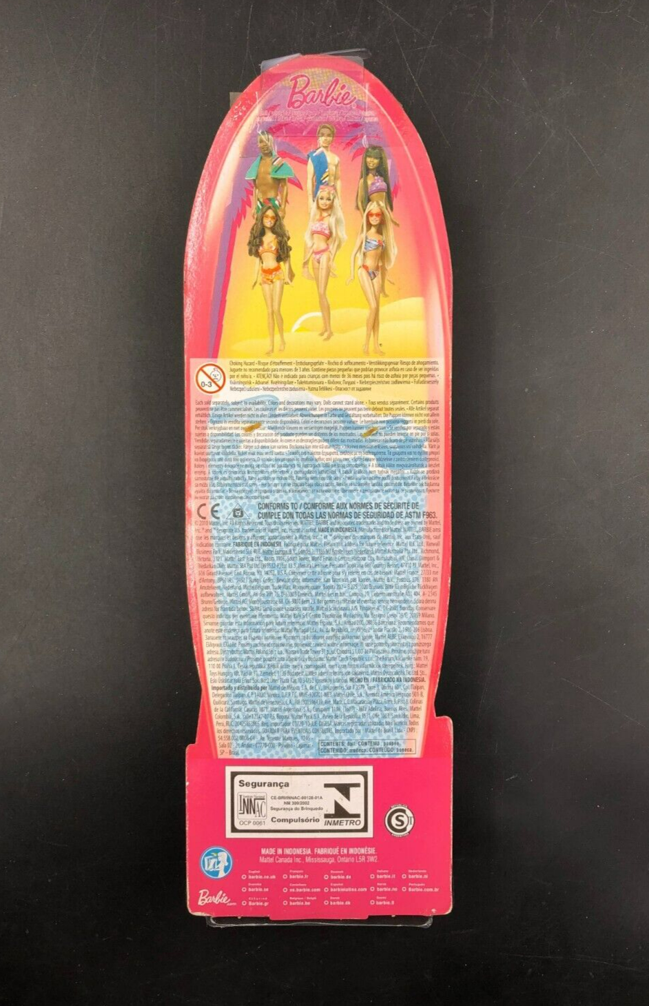 2010 Mattel: Barbie - Bath Play Beach Ken Doll with Striped Swim Trunks - NEW