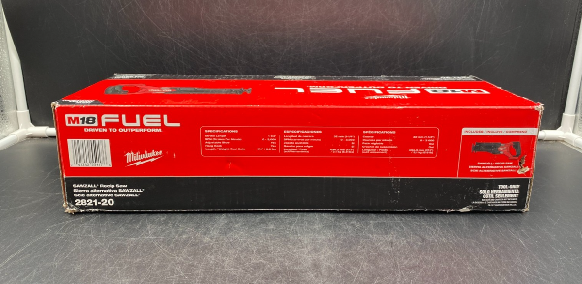 Milwaukee 2821-20 M18 Fuel Sawzall Reciprocating Saw (Tool-Only) - NEW