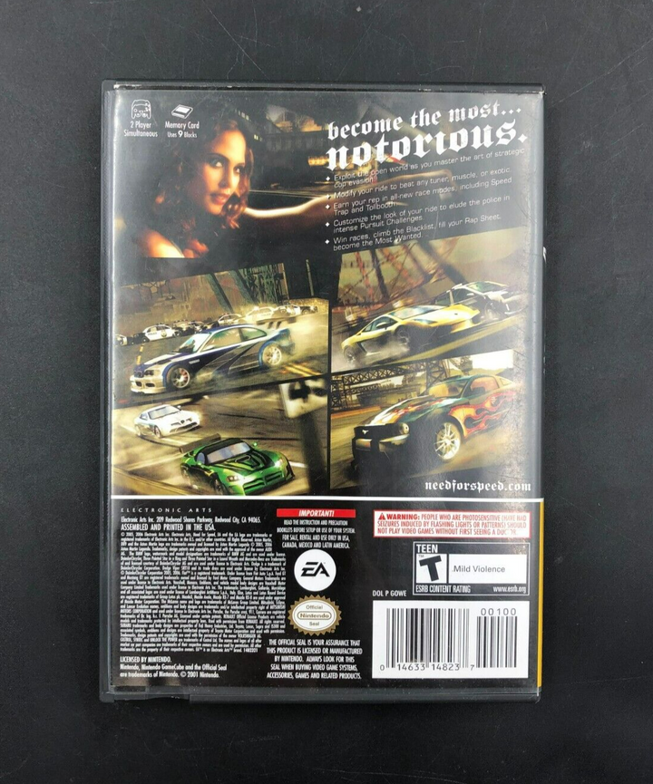 Need For Speed: Most Wanted - Player's Choice (Nintendo GameCube) w/ Manual