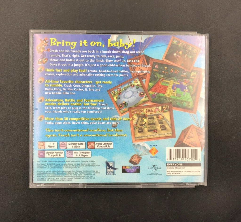Crash Bash (Sony PlayStation, PS1) in Case - No Manual