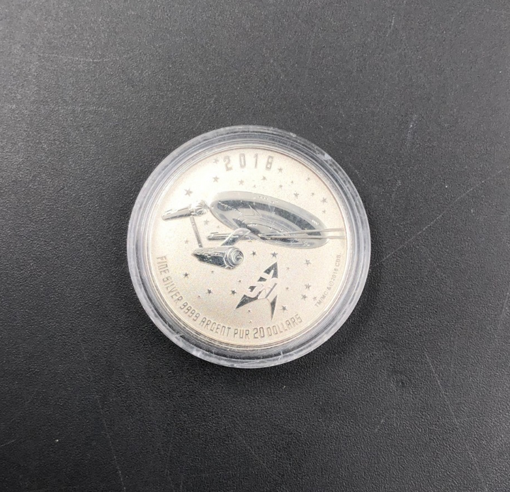 2016 $20 Star Trek Enterprise Fine Silver 9999 Canada 20 Dollars Elizabeth II