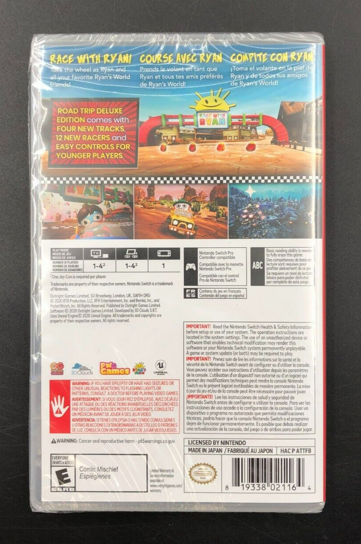 Race With Ryan Road Trip Deluxe Edition Nintendo Switch - NEW
