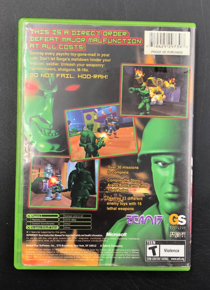 Army Men Major Malfunction (Microsoft XBOX) w/ Manual