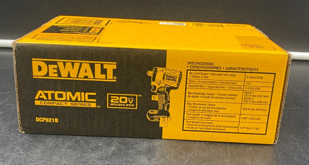 DEWALT  ATOMIC COMPACT SERIES 1/2" IMPACT WRENCH DCF921B *BRAND NEW, SEALED*