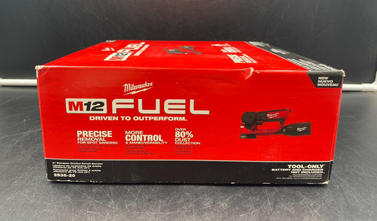 Milwaukee 2535-20 M12 Fuel 3" Random Orbital Detail Sander (Tool-Only) - NEW