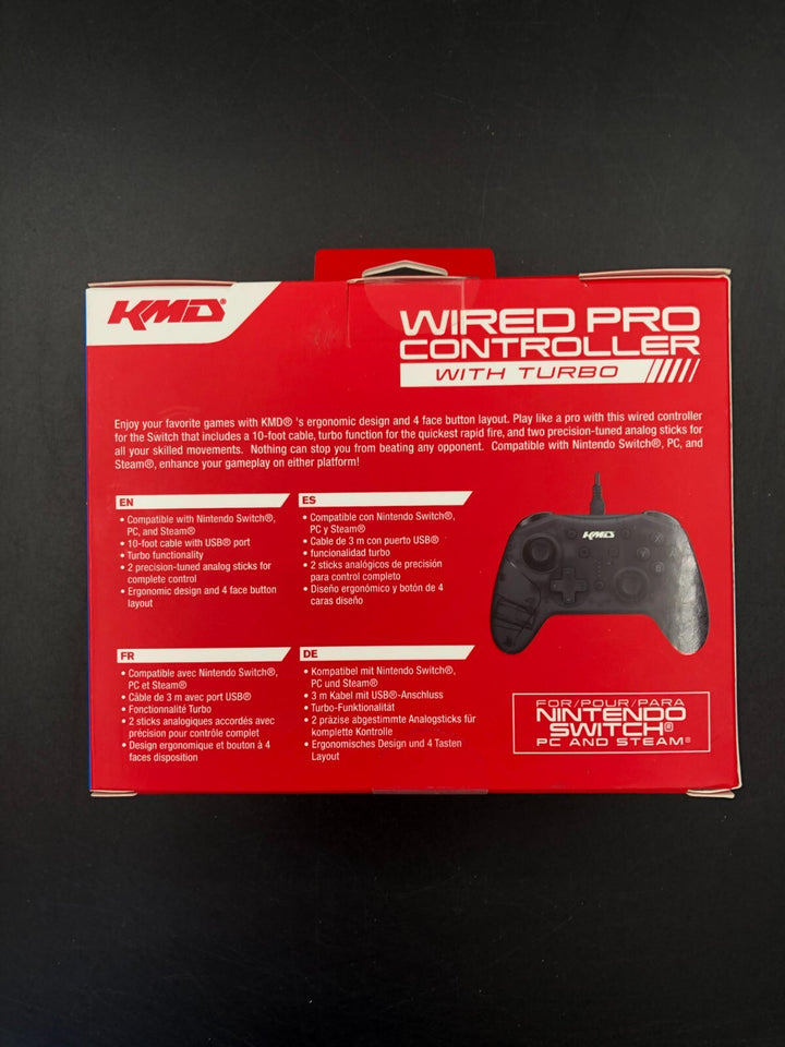 KMD Wired Pro Controller For Nintendo Switch, PC & Steam Deck - NEW
