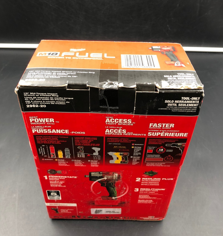 Milwaukee 2962-20 M18 Fuel 1/2" Mid-Torque Impact Wrench w/ Friction Ring - NEW