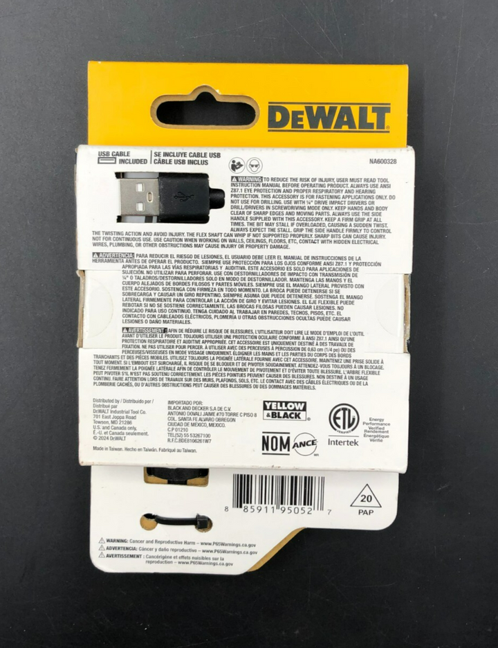 DeWalt DWALRAFT Flex Torq 1/4" Lighted Right Angle Attachment - BRAND NEW