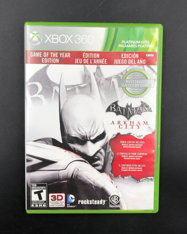 Batman: Arkham City - Game of the Year Edition (Microsoft XBOX 360) w/ Inserts