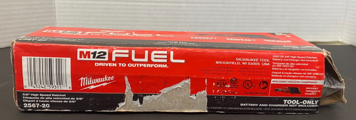 MILWAUKEE 3/8" HIGH SPEED RATCHET 2567-20 *OPEN BOX, NEW, SEE PICS*