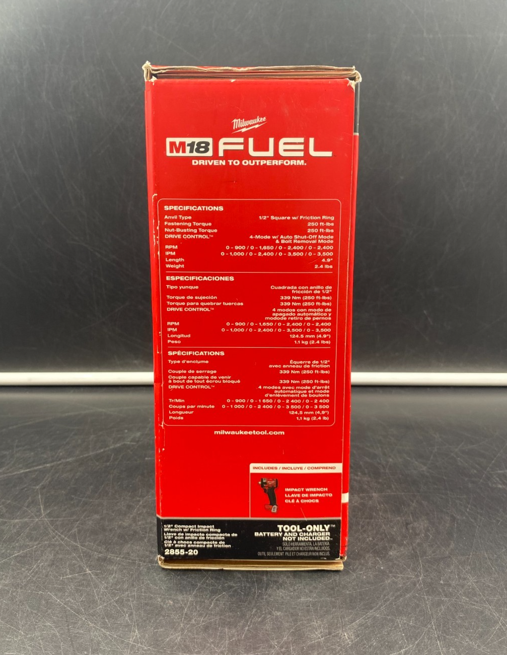 Milwaukee 2855-20 M18 Fuel 1/2" Compact Impact Wrench w/ Friction Ring - NEW