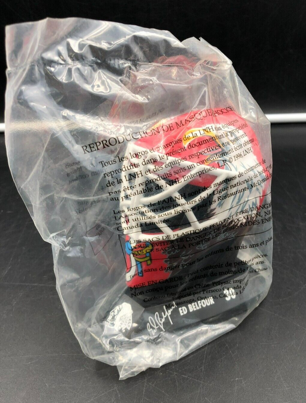 1996 McDonalds NHL Chicago Blackhawks Ed Belfour Autographed Goalie Mask - NEW