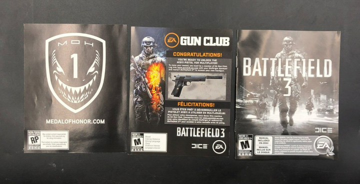 Battlefield 3 (PlayStation 3, PS3) w/ Manual + Inserts