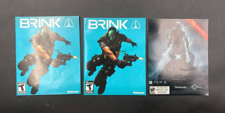 Brink (PlayStation 3, PS3) w/ EN/FR Manuals + Insert