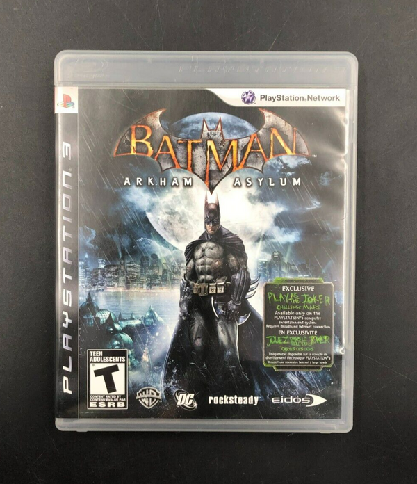 Batman: Arkham Asylum (PlayStation 3, PS3) w/ EN/FR Manuals