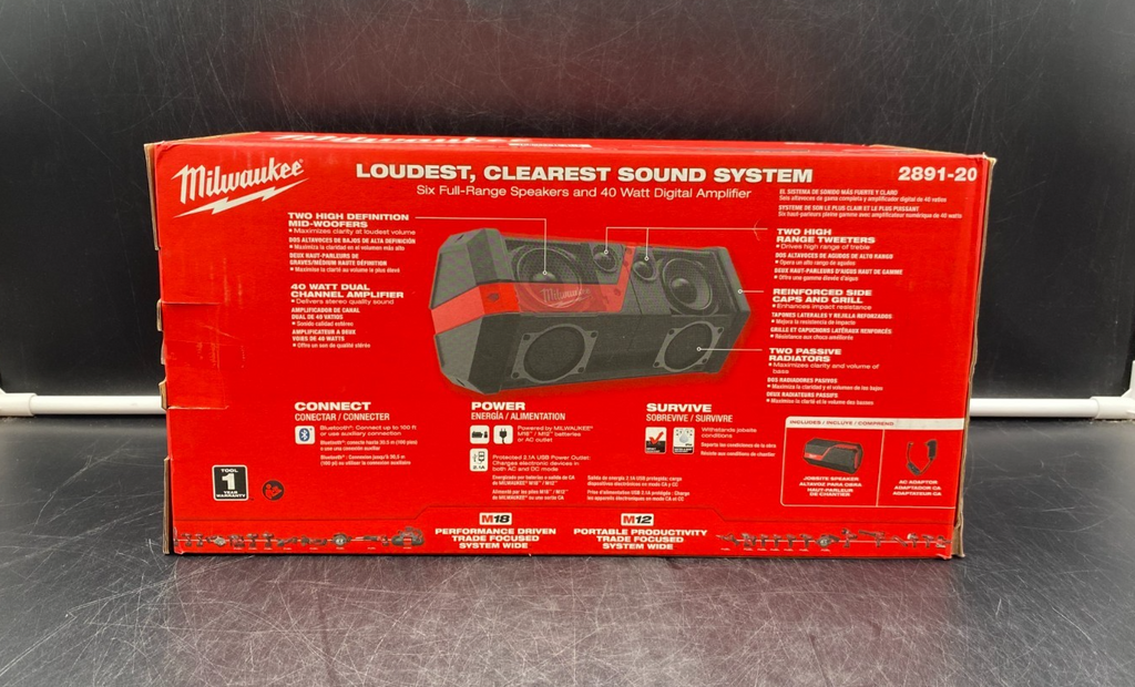 Milwaukee 2891-20 M18 / M12 Wireless Jobsite Speaker (Tool-Only) - NEW