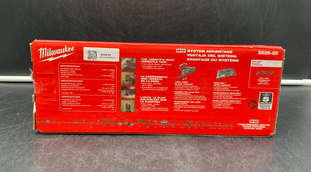 Milwaukee 2626-20 M18 Cordless Multi-Tool (Tool-Only) - NEW