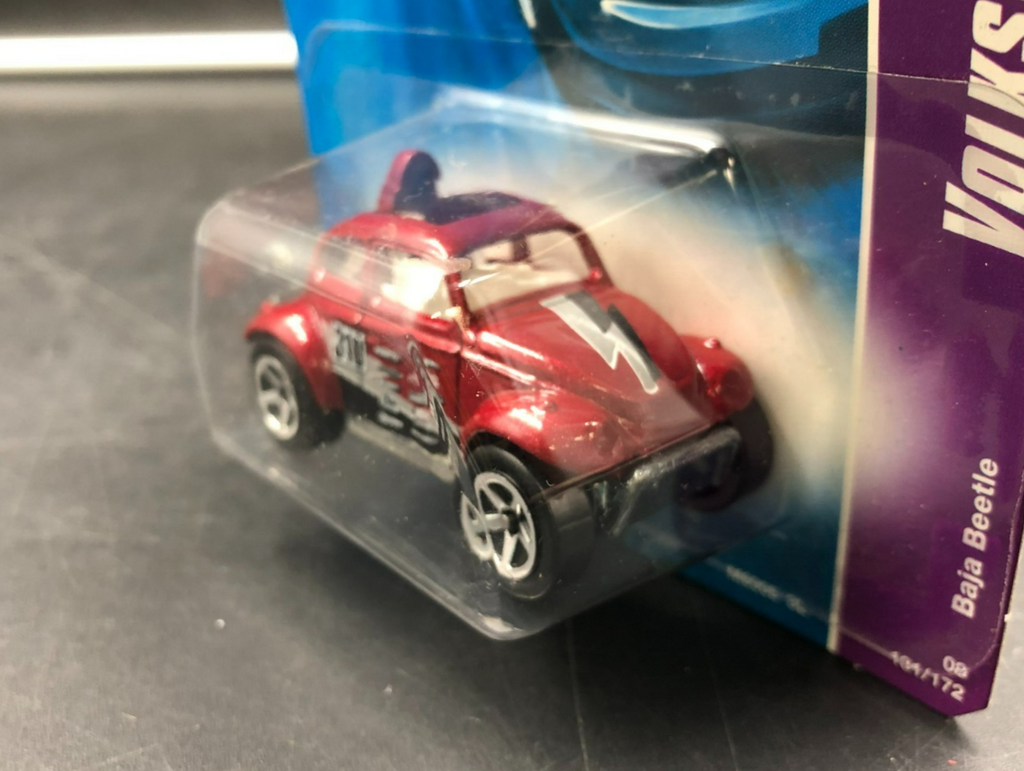 2008 Hot Wheels #131/172 Team: Volkswagen #3/4 Baja Beetle Diecast Car - NEW