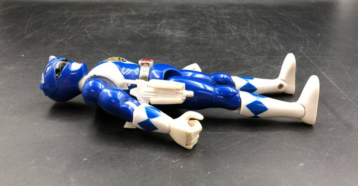 1993 Bandai Mighty Morphin Power Rangers - 8" Blue Ranger Action Figure w/ Gun