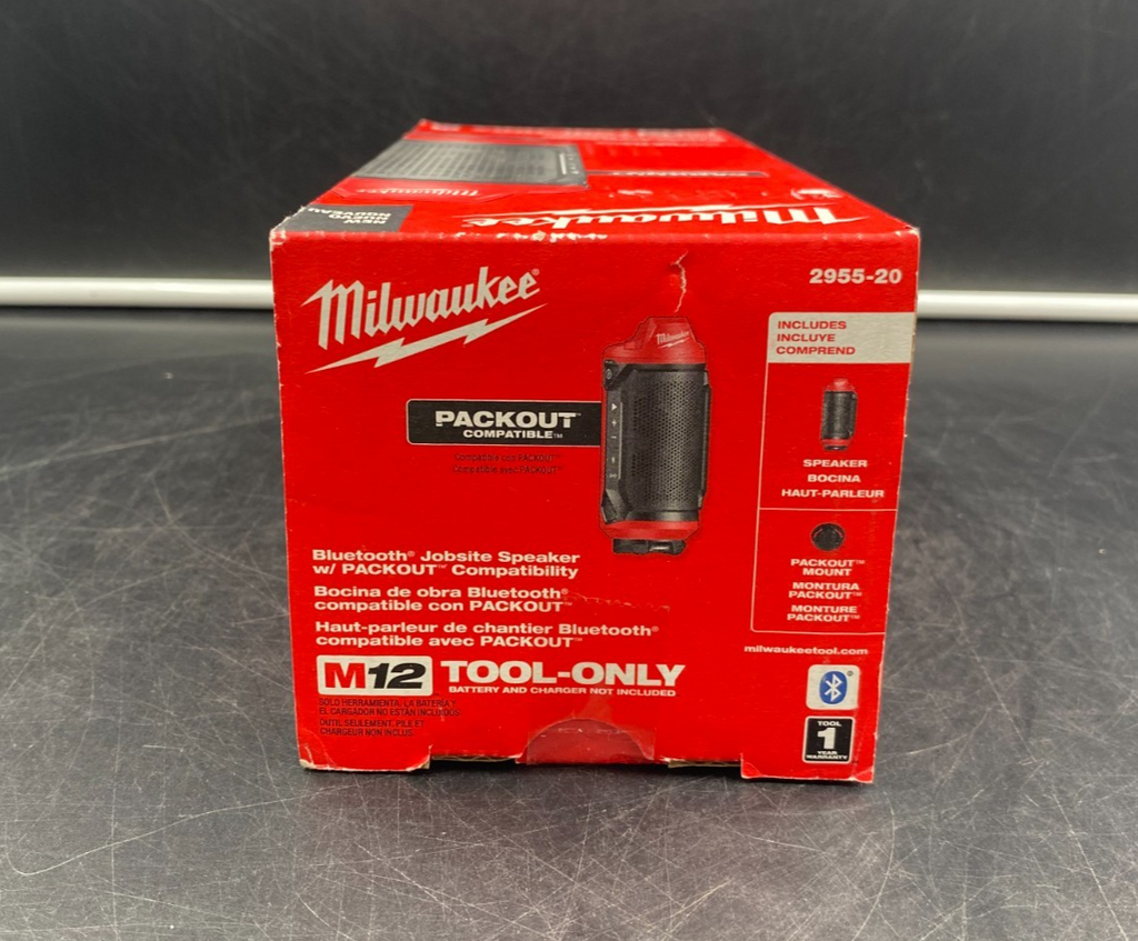 Milwaukee 2955-20 M12 Bluetooth Jobsite Speaker w/ PACKOUT Compatibility - NEW