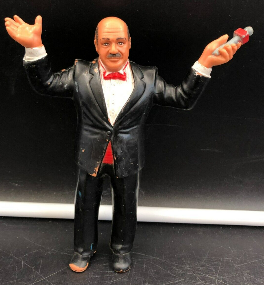1986 Titan Sports LJN LTD - WWF 8" Mean GENE OKERLUND Wrestling Figure