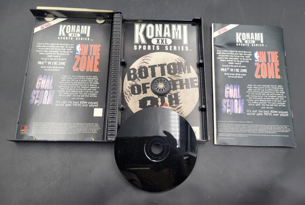 PLAYSTATION 1 - LONG BOX GAME: MLB BOTTOM OF THE 9TH  *USED, SEE PICS & DETAIL*