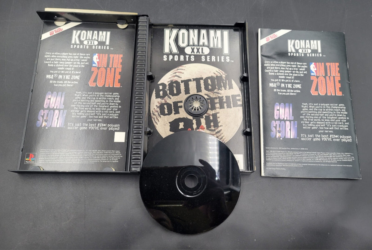 PLAYSTATION 1 - LONG BOX GAME: MLB BOTTOM OF THE 9TH  *USED, SEE PICS & DETAIL*