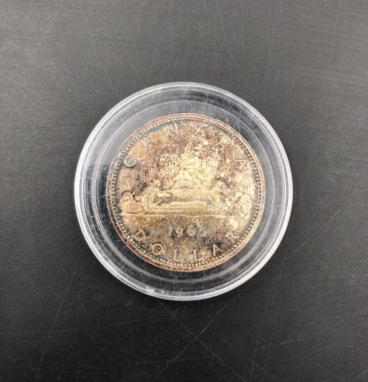 1965 $1 Voyageur Silver Canada Dollar Coin Queen Elizabeth II