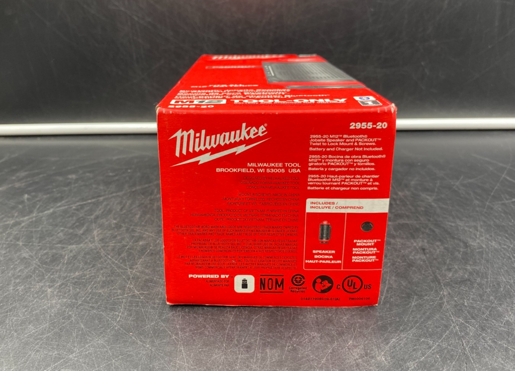 Milwaukee 2955-20 M12 Bluetooth Jobsite Speaker w/ Packout Compatibility - NEW