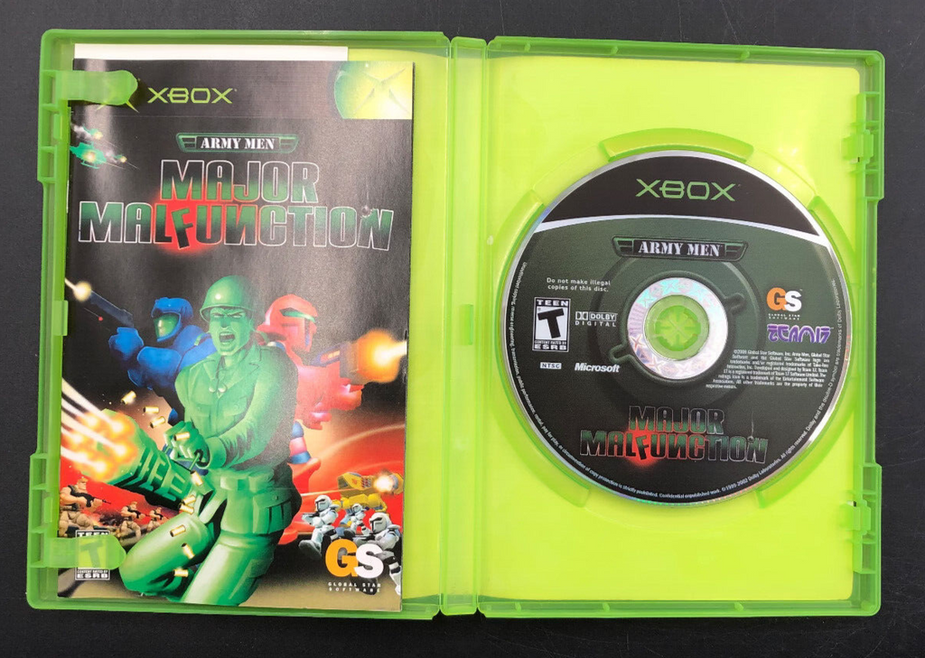 Army Men Major Malfunction (Microsoft XBOX) w/ Manual