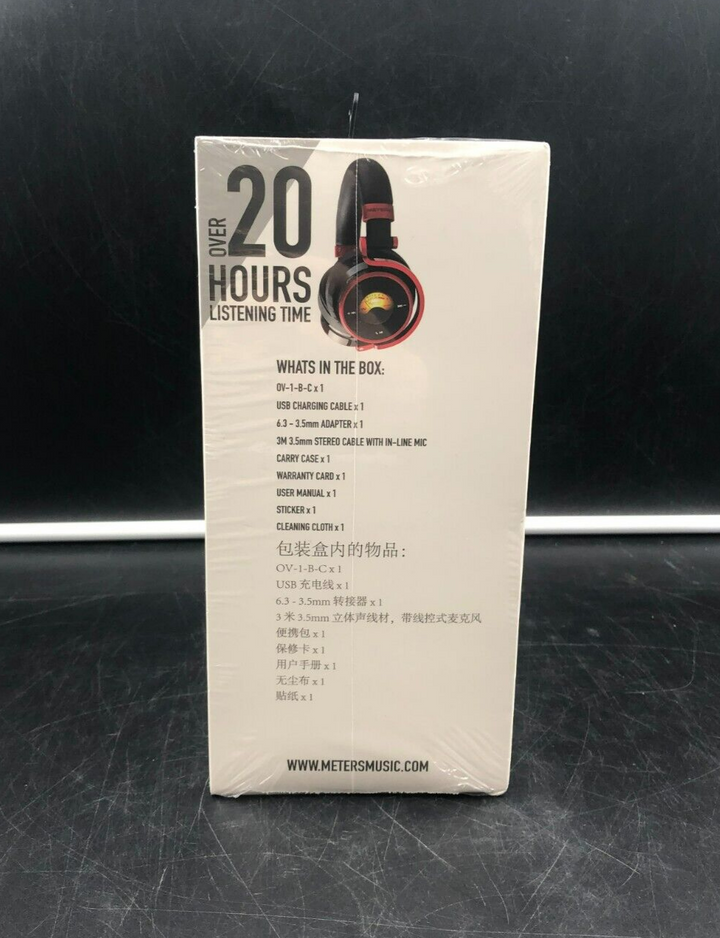 Meters By Ashdown Engineering OV-1-B-Connect ANC Bluetooth Headphones Red - NEW