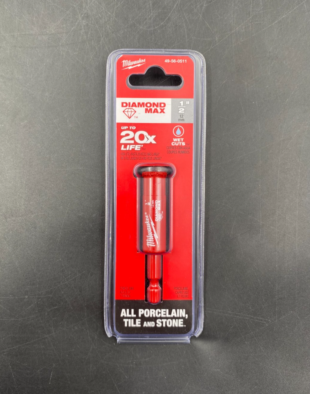 Milwaukee 49-56-0511 1/2" 12mm Diamon Max Hole Saw Bit - NEW
