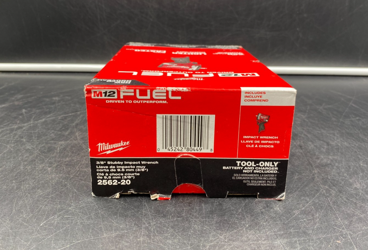 Milwaukee 2562-20 M12 Fuel 3/8" Stubby Impact Wrench (Tool-Only) - NEW