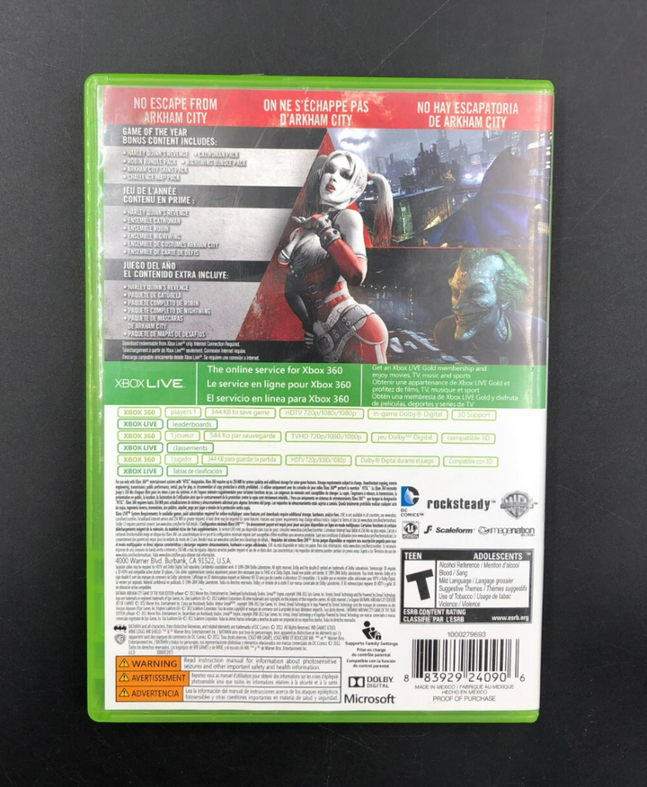 Batman: Arkham City - Game of the Year Edition (Microsoft XBOX 360) w/ Inserts