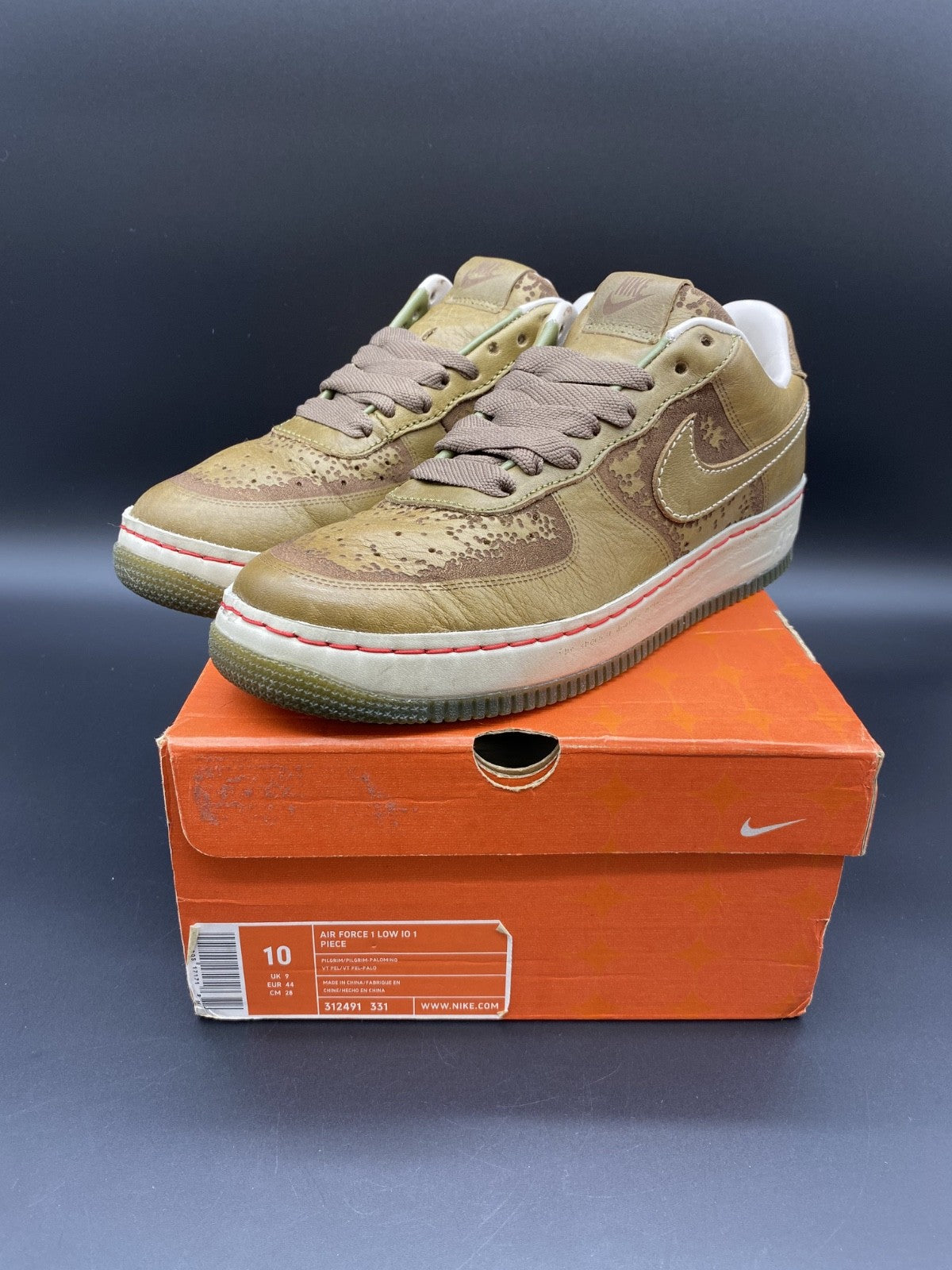 2005 Nike Air Force 1 Low IO 1 Piece PILGRIM Size 10M DS