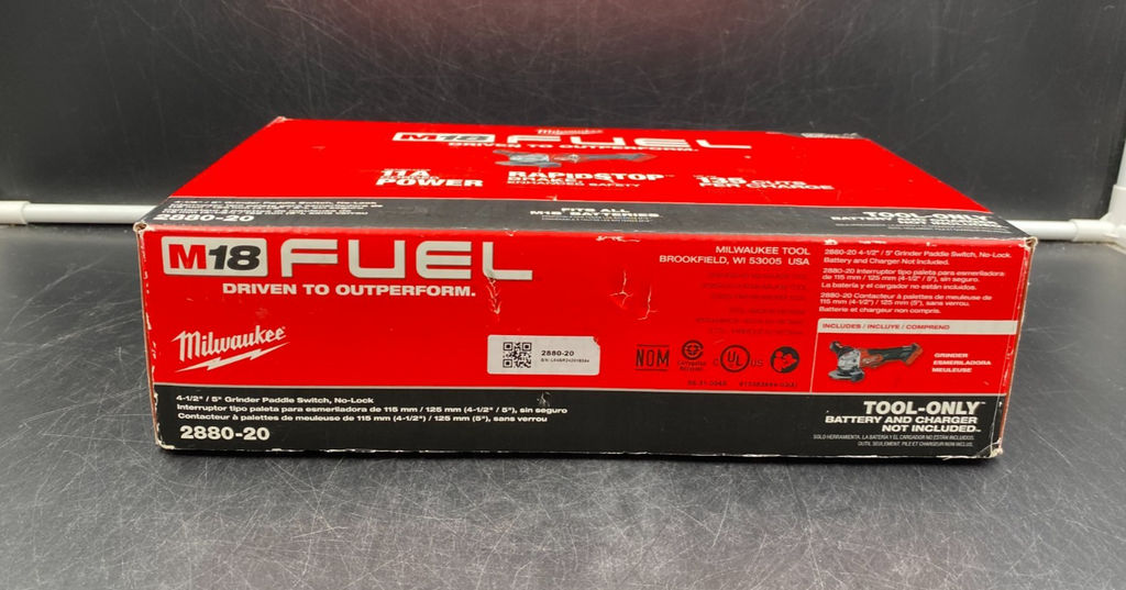 Milwaukee 2880-20 M18 Fuel 4-1/2" / 5" Grinder Paddle Switch, No-Lock Tool-Only