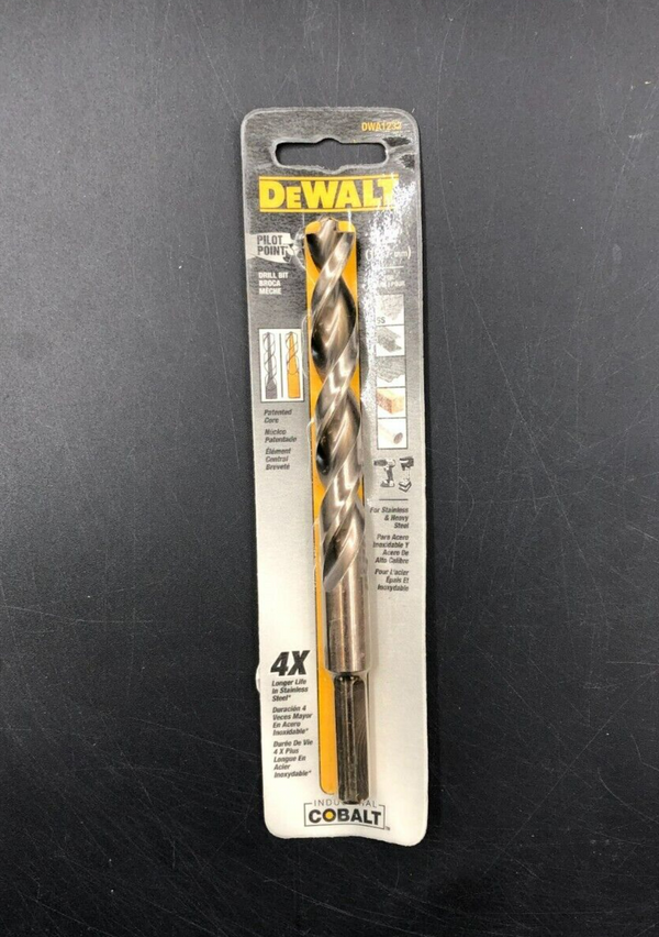 DeWalt 1/2" Pilot Point Stainless Steel Drill Bit (DWA1232) - NEW