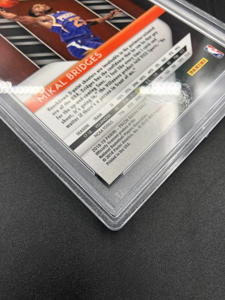 2018-19 Panini Red/White/Blue Prizm Mikal Bridges RC Rookie Card PSA 10 GEM MINT