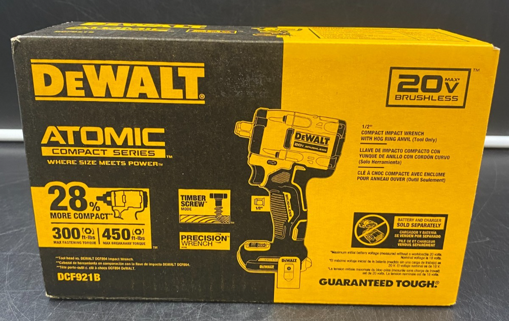 DEWALT  ATOMIC COMPACT SERIES 1/2" IMPACT WRENCH DCF921B *BRAND NEW, SEALED*