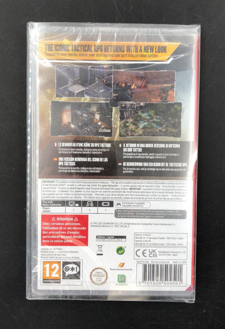 Front Mission 1st: Remake (Nintendo Switch) w/ Case PAL - NEW SEALED